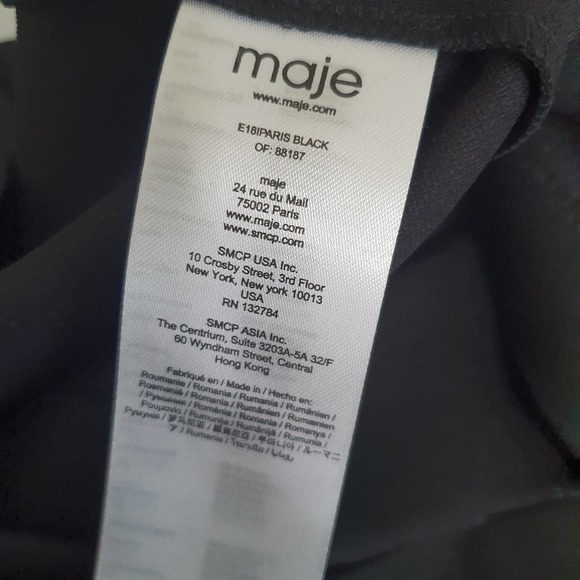 Maje Black Paris Belted Flat Front Shorts Women's Size M - Picture 10 of 11